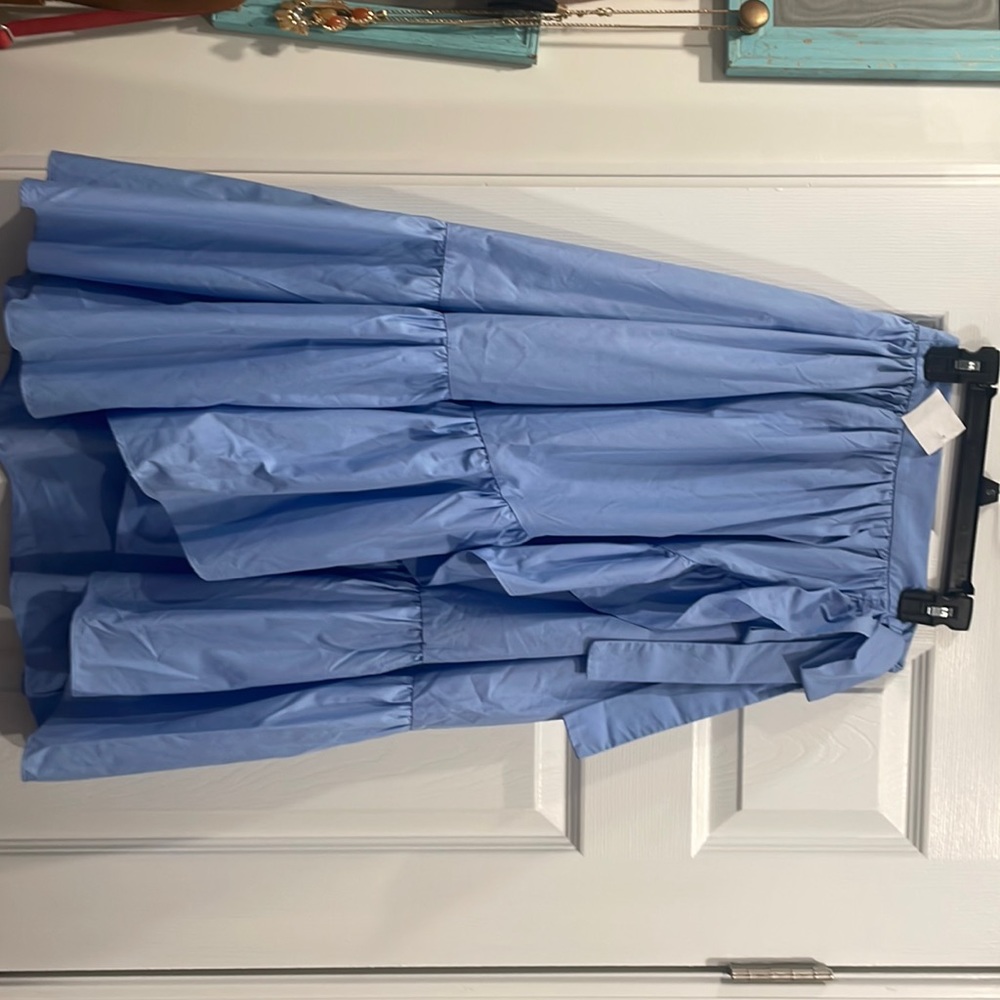 English Factory ruffle midi skirt
